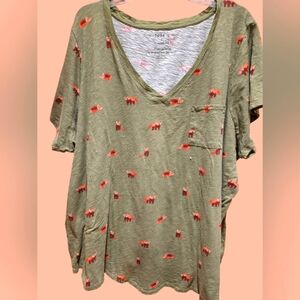 Torrid Pocket Heritage Tee 5X EUC